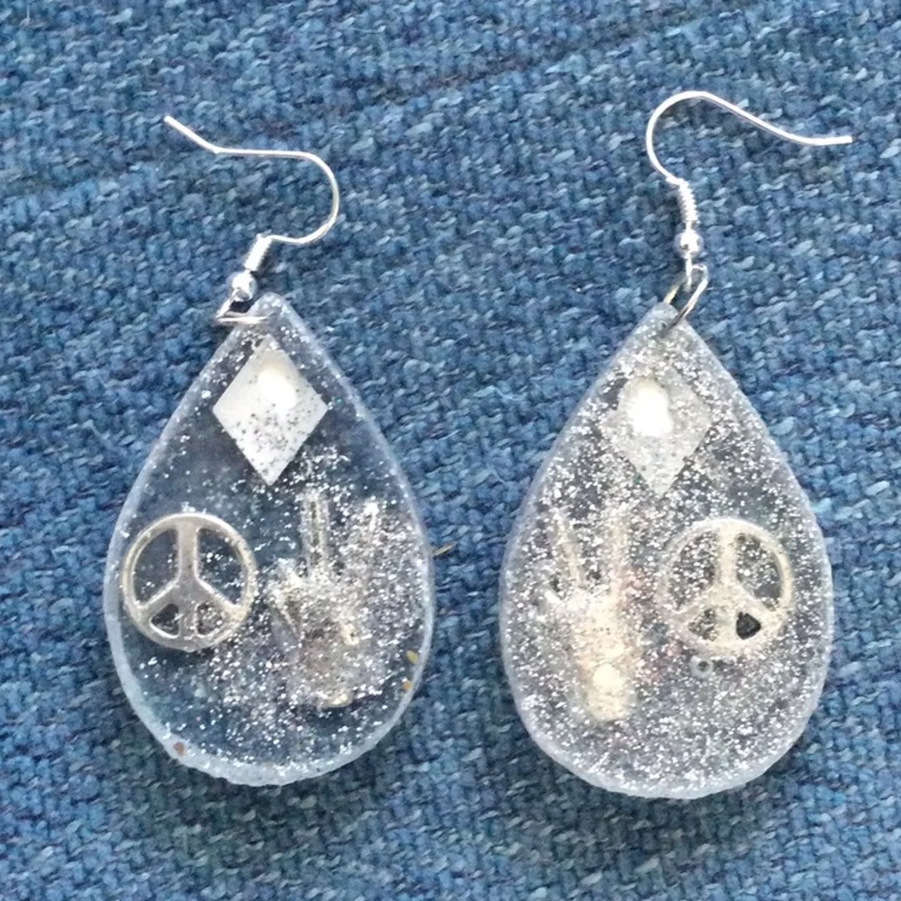 Peace and Love and Me Earrings - Lightweight